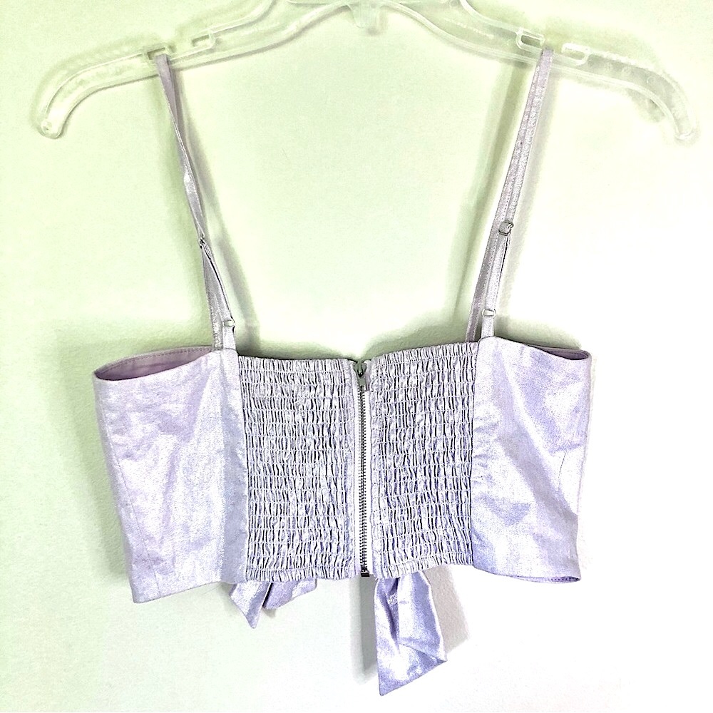 Jason Wu Crop Top Linen Blend Sz Small - Picture 3 of 11